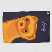 Serviette De Golf Nom de mère du furet d'art Cute (Horizontal)
