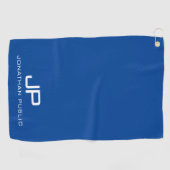 Serviette De Golf Nom de monogramme personnalisable Élégant Modèle m (Horizontal)