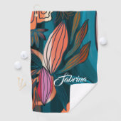 Serviette De Golf Nom de signature de script personnalisé Monogrammé (En situation)