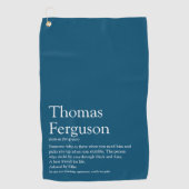 Serviette De Golf Nom Définition Fun Modern Blue (Devant)