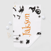 Serviette De Golf Nom d'Halloween migre (En situation)