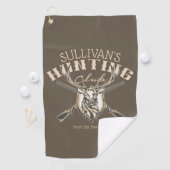 Serviette De Golf Nom du chasseur sur mesure Deer Trophy Rifle Hunte