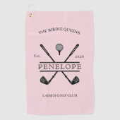 Serviette De Golf Nom du club de golf féminin personnalisé (Devant)