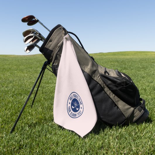 Serviette De Golf Nom du club de loisirs Navy BlueGolf (Vert)