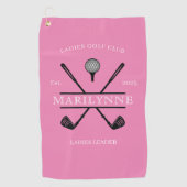 Serviette De Golf Nom du club féminin personnalisé (Devant)