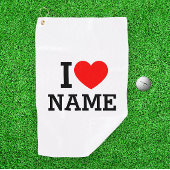 Serviette De Golf Nom du coeur
