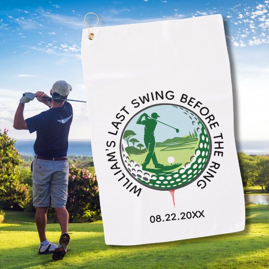 Serviette de golf Nom du golfeur de l'enterrement