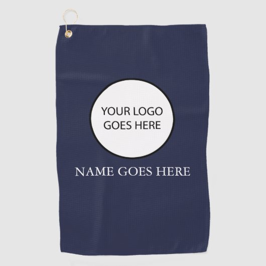 Serviette De Golf Nom du logo de l'école de l'entreprise personnalis (Devant)