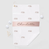 Serviette De Golf Nom du monogramme du nom du monogramme de l'or ros (En situation)