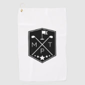 Serviette De Golf Nom du monogramme personnalisé (Devant)