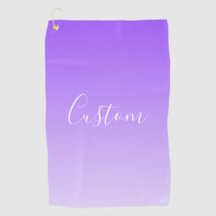 Serviette De Golf Nom du script curatif et Ombre violet clair modifi