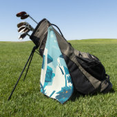 Serviette De Golf Nom et texte personnalisés Grèce (Vert)
