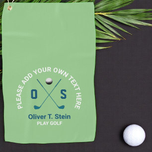 Serviette De Golf Nom Golfer turquoise