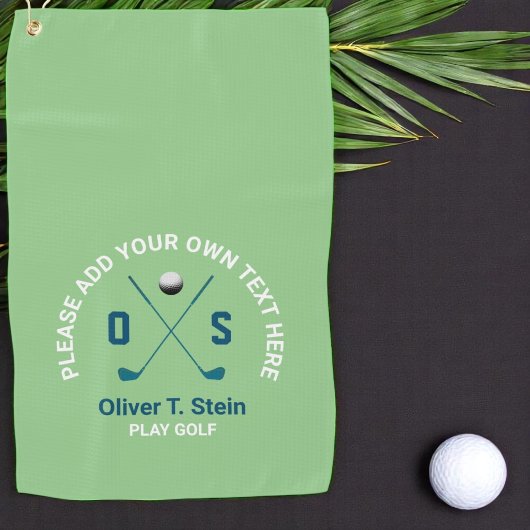 Serviette De Golf Nom Golfer turquoise