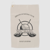 Serviette De Golf Nom Moderne de Club de Croix (Devant)