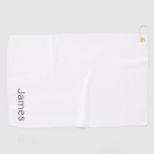 Serviette De Golf Nom modifiable minimal simple ou autre texte (Horizontal)