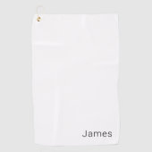 Serviette De Golf Nom modifiable minimal simple ou autre texte (Devant)