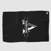 Serviette de golf nom personnalisé (Horizontal)