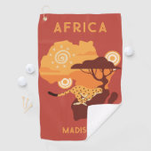 Serviette De Golf Nom personnalisé Afrique (En situation)