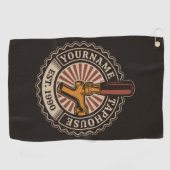 Serviette De Golf NOM Personnalisé Artisanat Bière Taphouse Brasseri (Horizontal)