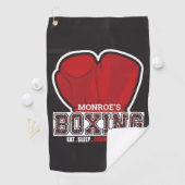 Serviette De Golf NOM personnalisé Boxer Boxer Glove Prize (En situation)