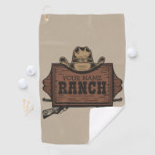 Serviette De Golf NOM PERSONNALISÉ Canons Cowboy Connexion Western R (En situation)