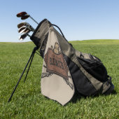 Serviette De Golf NOM PERSONNALISÉ Canons Cowboy Connexion Western R (Vert)