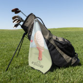 Serviette De Golf Nom personnalisé Classique Traditionnel (Vert)