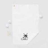 Serviette De Golf Nom personnalisé Clubs de golf (En situation)