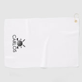 Serviette De Golf Nom personnalisé Clubs de golf (Horizontal)