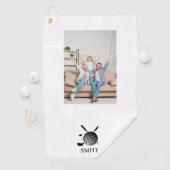 Serviette De Golf Nom personnalisé et club de golf photo (En situation)