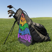 Serviette De Golf Nom personnalisé Fierté (Vert)