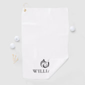 Serviette De Golf Nom Personnalisé Fox Et Golf Ball (En situation)