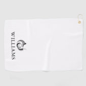 Serviette De Golf Nom Personnalisé Fox Et Golf Ball (Horizontal)