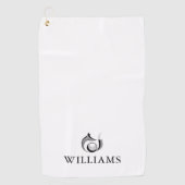 Serviette De Golf Nom Personnalisé Fox Et Golf Ball (Devant)