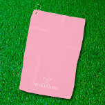 Serviette De Golf Nom personnalisé Golf Clubs Feminine Rose<br><div class="desc">Personnalisez le nom dans la typographie classique pour créer un cadeau de golf unique et garder le saké pour n'importe quel golfeur. Conçu par Thisisnotme©</div>