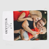 Serviette De Golf Nom personnalisé Golf Clubs Photo (Horizontal)