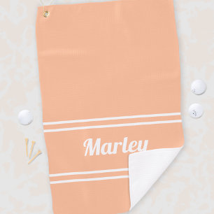 Serviette De Golf Nom personnalisé Golfeur Pro Sports Classique Chic