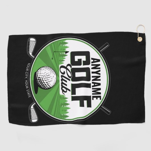 Serviette De Golf NOM personnalisé Golfing Pro Golf Club Player (Horizontal)