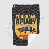 Serviette De Golf NOM PERSONNALISÉ Honey Bee Apiary Beehives Farm (En situation)