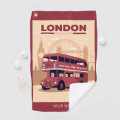 Serviette De Golf Nom personnalisé LONDON (En situation)