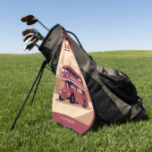Serviette De Golf Nom personnalisé LONDON (Vert)