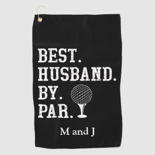 Serviette De Golf Nom personnalisé Meilleur mari par Par