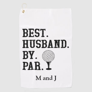 Serviette De Golf Nom personnalisé Meilleur mari par Par