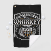 Serviette De Golf NOM personnalisé Old West Whiskey Brewery Bar (En situation)
