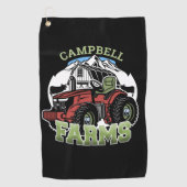 Serviette De Golf Nom personnalisé Pays Fermes Grange Tracteur Fermi (Devant)
