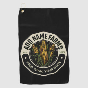 Serviette De Golf Nom personnalisé Sweet Corn Garden Agricole