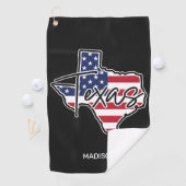 Serviette De Golf Nom personnalisé Texas (En situation)