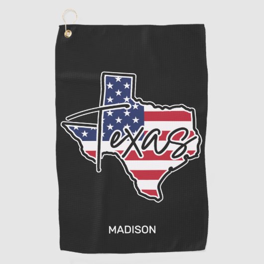 Serviette De Golf Nom personnalisé Texas (Devant)