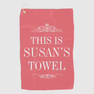 Serviette De Golf Nom personnalisé  Tour de golf Monogramme